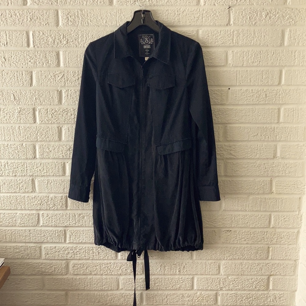 Diesel size small black dual texture bubble hem